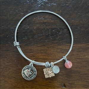 Unwritten Silver and Gold daughter Charm Bracelet